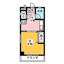 MAISONCOMFORT 1Kの間取図画像