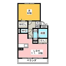 フォルトゥーナ1 1LDKの間取図画像