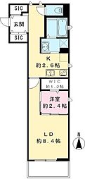 ブライトコート 2Kの間取図画像
