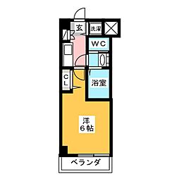 フォルビテッツァ岐阜 1Kの間取図画像