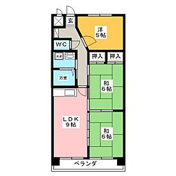 パークサイドHONDA 3LDKの間取図画像