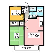 サンライフ田中  ｜ 岐阜県大垣市内原２丁目（賃貸アパート2LDK・2階・47.54㎡） その2