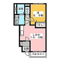 Star Terrace 四季  ｜ 岐阜県大垣市直江町（賃貸アパート1LDK・1階・40.39㎡） その2