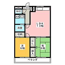 エバグリーン  ｜ 岐阜県大垣市木戸町（賃貸マンション2LDK・1階・56.70㎡） その2