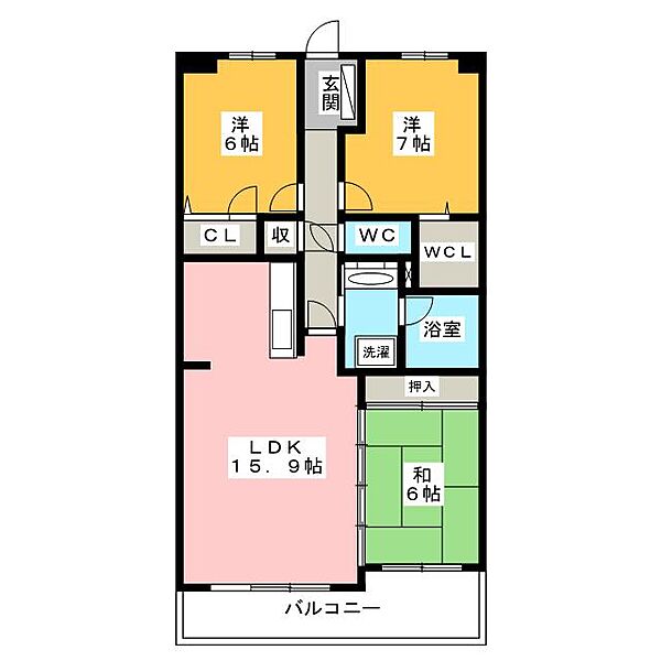 ライオンズマンション大垣公園 ｜岐阜県大垣市御殿町１丁目(賃貸マンション3LDK・8階・80.21㎡)の写真 その2