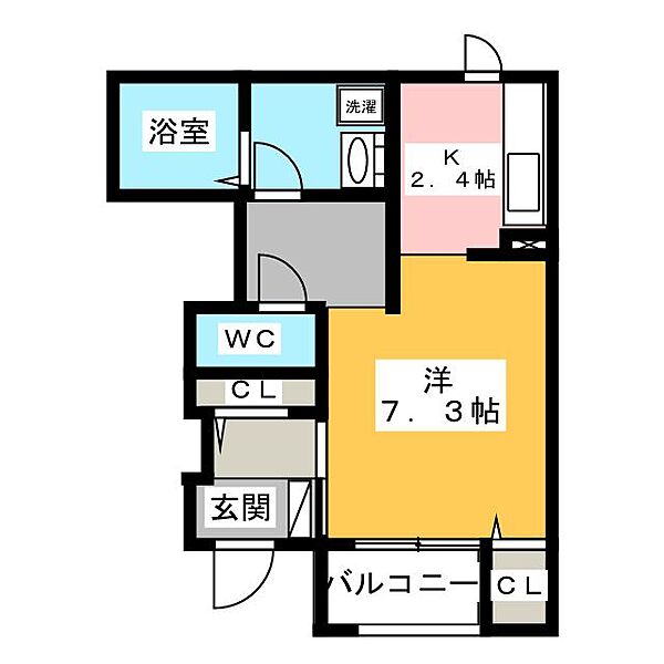 カーサ　ボヌール ｜岐阜県大垣市今宿３丁目(賃貸アパート1K・1階・30.39㎡)の写真 その2