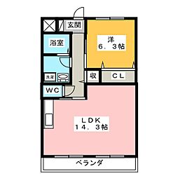 ＥＭＧ早崎（株） 2階1LDKの間取り