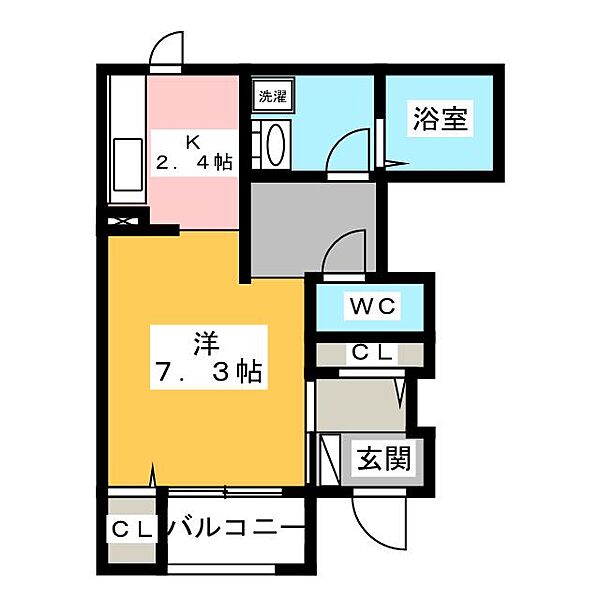 カーサ　ボヌール ｜岐阜県大垣市今宿３丁目(賃貸アパート1K・1階・30.39㎡)の写真 その2