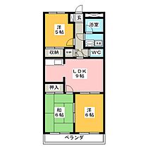 ペアガーデン  ｜ 岐阜県大垣市南若森５丁目（賃貸マンション3LDK・2階・57.80㎡） その2