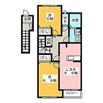 ウィステリアワン  ｜ 岐阜県大垣市南若森５丁目（賃貸アパート2LDK・2階・59.19㎡） その2