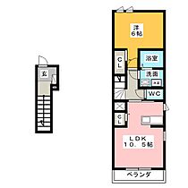 エトワールB  ｜ 岐阜県大垣市本今３丁目（賃貸アパート1LDK・2階・44.97㎡） その2