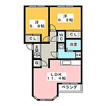 アール・ブランＡ  ｜ 岐阜県養老郡養老町石畑（賃貸アパート2LDK・2階・52.85㎡） その2