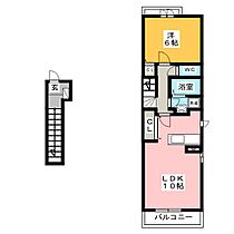 ノイ・クレイン  ｜ 岐阜県大垣市鶴見町（賃貸アパート1LDK・2階・43.91㎡） その2