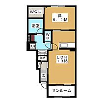 ファースト・ステップB  ｜ 岐阜県大垣市本今３丁目（賃貸アパート1LDK・1階・52.35㎡） その2