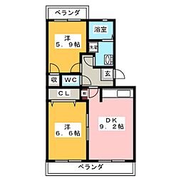 間取図画像 2DK