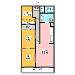 リバーサイドパーク 3LDKの間取図画像