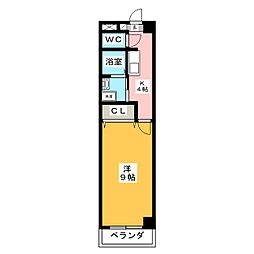 ラフィーネシャラ 1Kの間取図画像