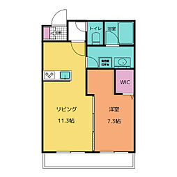 リオリエント大垣西 1LDKの間取図画像
