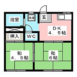 フォーブルアズマヤA 2Kの間取図画像