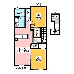 サンライトセクションA 2LDKの間取図画像