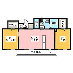 ザレジデンスグランディア 2LDKの間取図画像