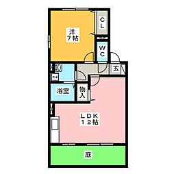 クオレ66 1LDKの間取図画像