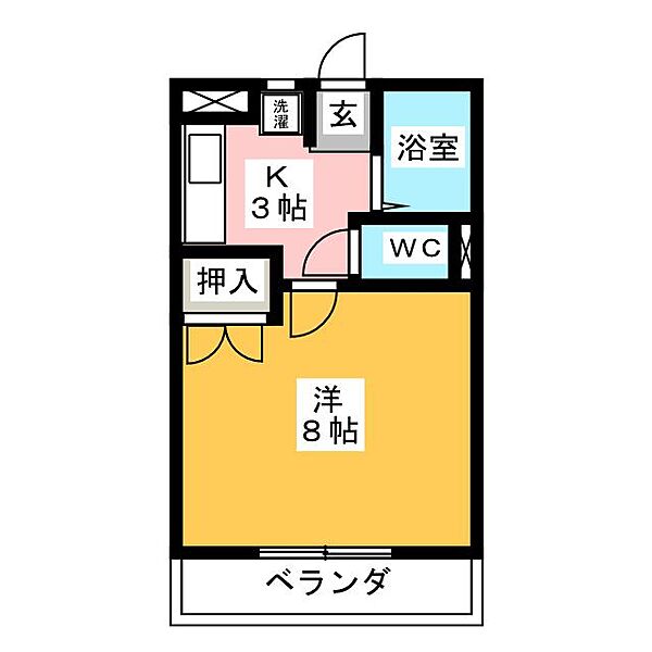 モアメゾン領家 ｜岐阜県大垣市領家町３丁目(賃貸マンション1K・2階・21.46㎡)の写真 その2