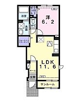 フレイム（ｆｌａｍｅ） 105 ｜ 岐阜県大垣市中川町２丁目159番地（賃貸アパート1LDK・1階・43.61㎡） その2