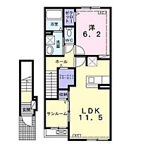 フレイム（ｆｌａｍｅ） 203 ｜ 岐阜県大垣市中川町２丁目159番地（賃貸アパート1LDK・2階・50.96㎡） その2