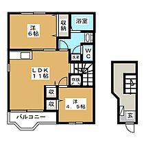 エスポアラージアン　D  ｜ 岐阜県大垣市長松町（賃貸アパート2LDK・2階・58.12㎡） その2