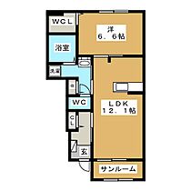 エコ　ルタン  ｜ 岐阜県大垣市和合本町１丁目（賃貸アパート1LDK・1階・52.38㎡） その2