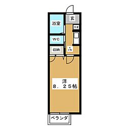 ノースキャピタル大井 1Kの間取図画像