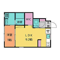 Arc-en-Ciel 1LDKの間取図画像