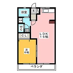 アーバンレジデンス 1LDKの間取図画像