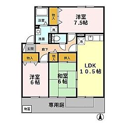 サンセジュール 3LDKの間取図画像