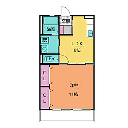 アルテミシア 1LDKの間取図画像