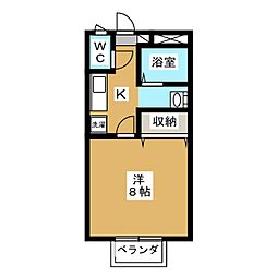コーポパルパルS 1Kの間取図画像