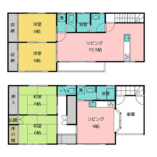 新加納貸家 ．｜岐阜県各務原市那加新加納町(賃貸一戸建4LDK・1階・120.06㎡)の写真 その2