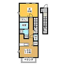 ジョイフル前洞  ｜ 岐阜県各務原市那加前洞新町３丁目（賃貸アパート1LDK・2階・41.98㎡） その2