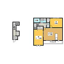 フィオーレ  ｜ 岐阜県各務原市成清町６丁目（賃貸アパート2LDK・2階・60.33㎡） その2