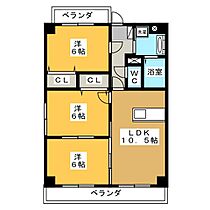 アムール松倉  ｜ 岐阜県各務原市川島松倉町（賃貸マンション3LDK・2階・61.20㎡） その2