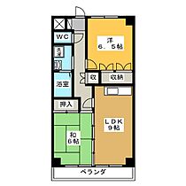 フォレスト三本木  ｜ 岐阜県各務原市那加西野町（賃貸マンション2LDK・6階・55.00㎡） その2