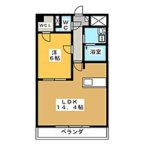 サプリーム苧ヶ瀬  ｜ 岐阜県各務原市各務おがせ町９丁目（賃貸マンション1LDK・1階・47.17㎡） その2