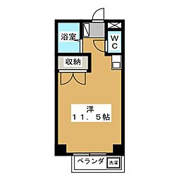 アドバンス 1階ワンルームの間取り