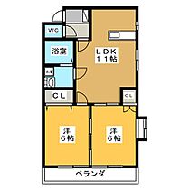 ハイツ新境川  ｜ 岐阜県各務原市那加前洞新町４丁目（賃貸マンション2LDK・3階・47.20㎡） その2