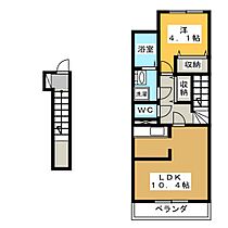 グランディール桐野  ｜ 岐阜県各務原市那加桐野町３丁目（賃貸アパート1LDK・2階・42.33㎡） その2