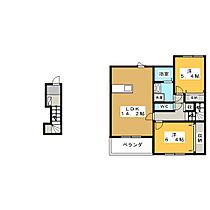 グリーンハイツ四季  ｜ 岐阜県各務原市川島渡町（賃貸アパート2LDK・2階・66.53㎡） その2