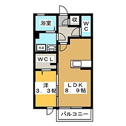 サン・デボーテ 1LDKの間取図画像
