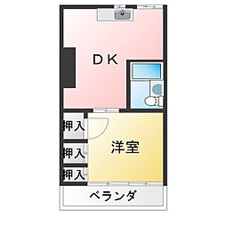 ソフィアマンション 1DKの間取図画像
