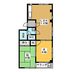 アーデルM 2LDKの間取図画像